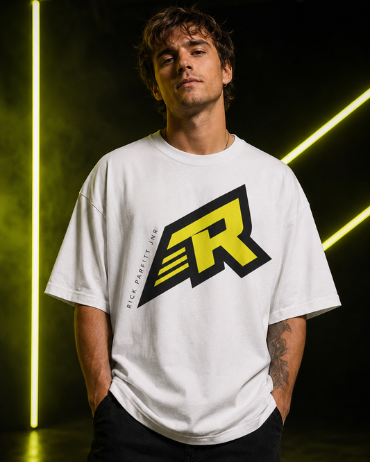 FLYING R UNISEX OVERSIZED WHITE T-SHIRT